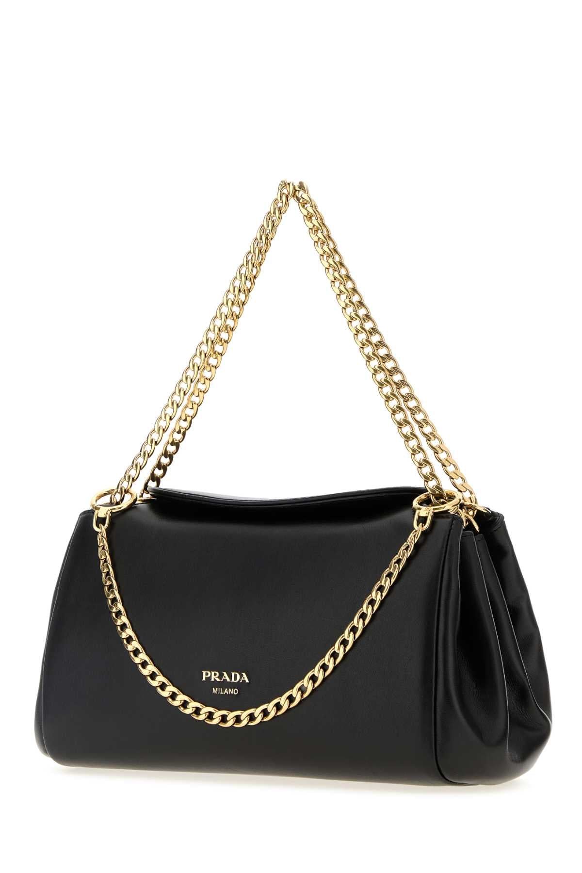 Black Nappa Leather Small Prada Tumulte Handbag Nero Agnello Borse A Mano
