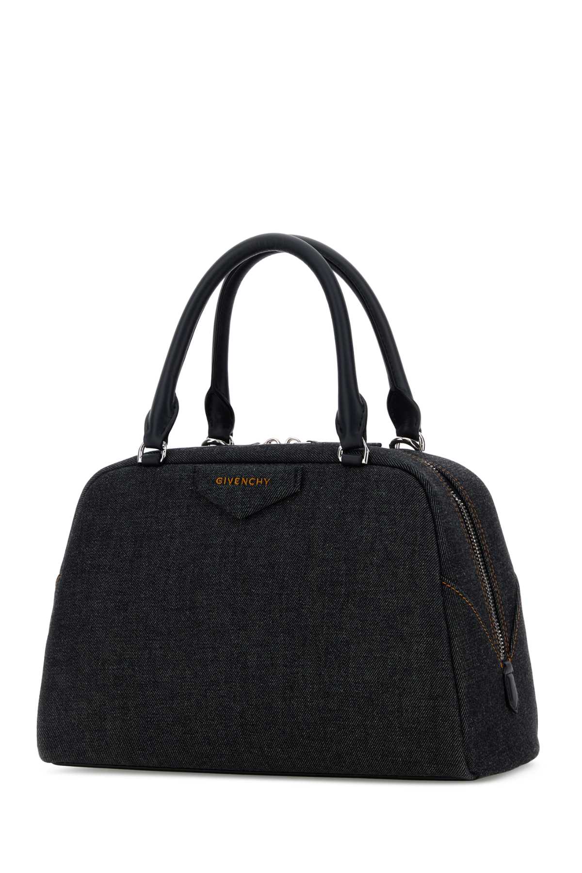 Dark Blue Denim Antigona East West Handbag Indigoblue Borse A Mano