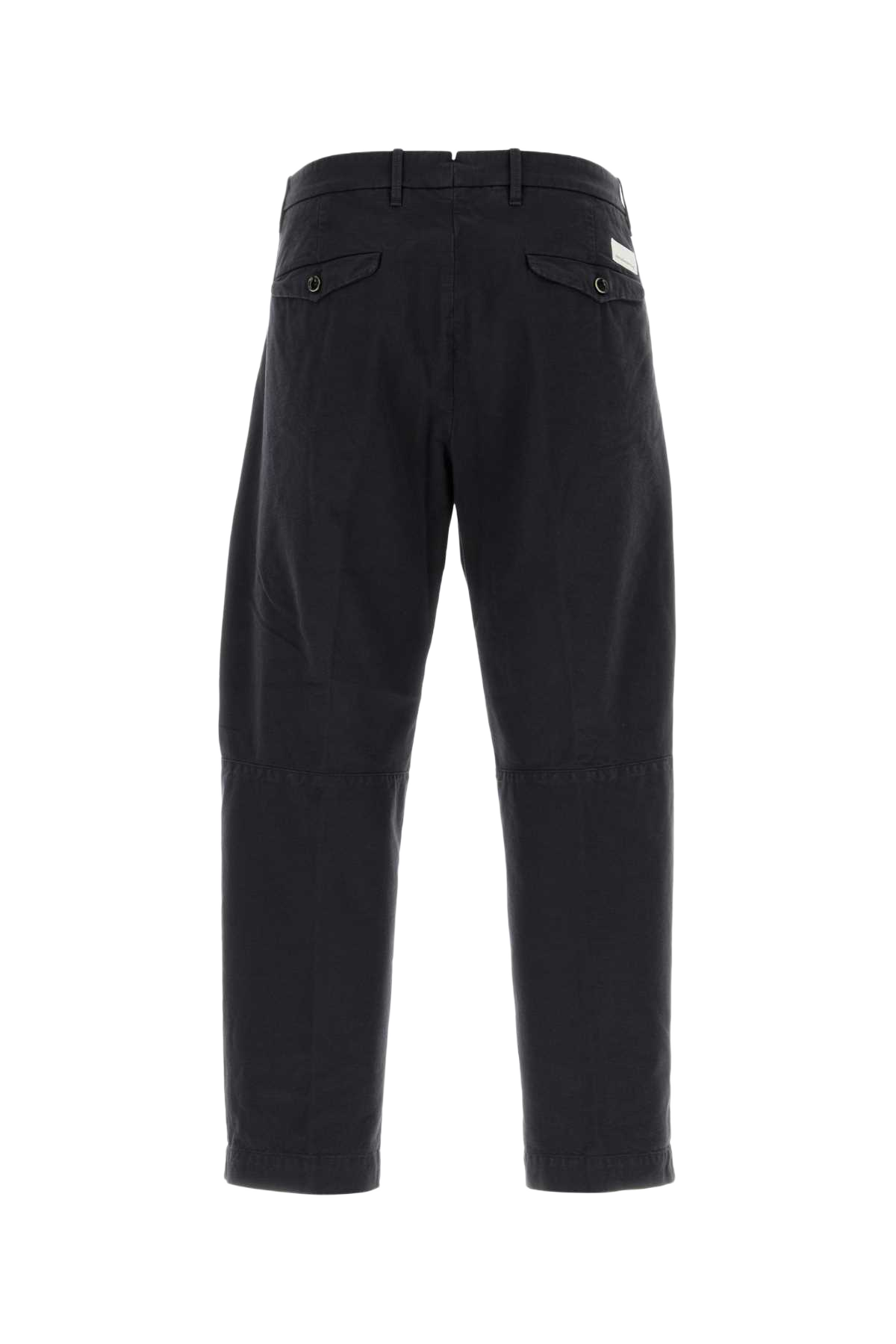 Midnight Blue Cotton Giulio Pant Navy Exterior: Pantaloni
