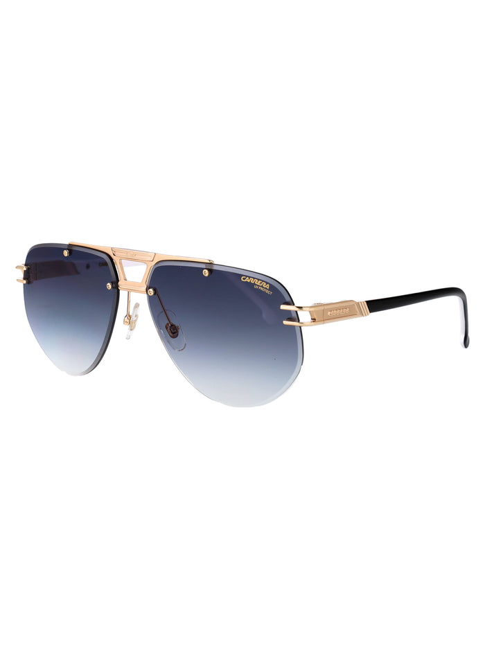 Carrera 1087-S 80s Black White Metal Sunglasses