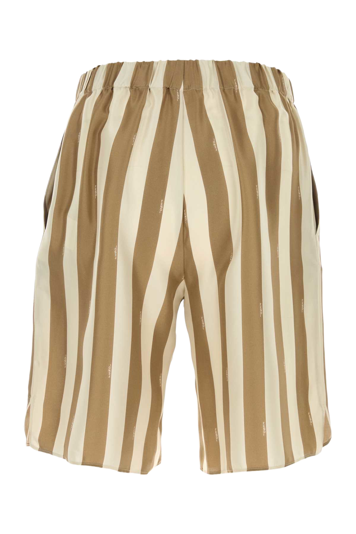 Printed Silk Bermuda Shorts Chantilly/nocciola Exterior