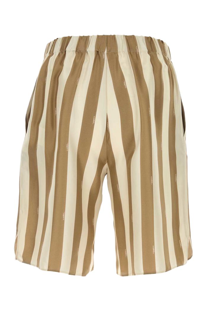 Printed Silk Bermuda Shorts Chantilly/nocciola Exterior
