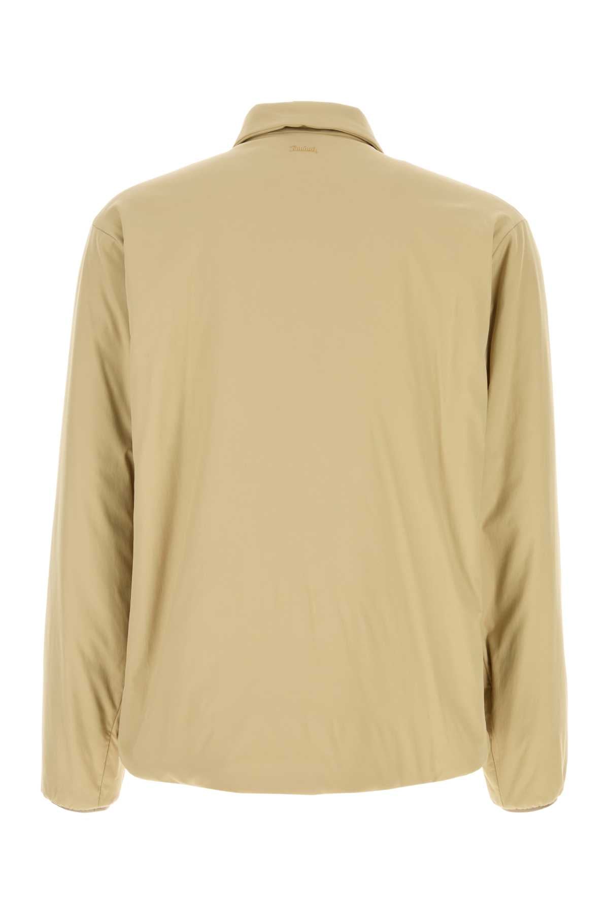 Beige Nylon Padded Jacket Cammello Giubbini
