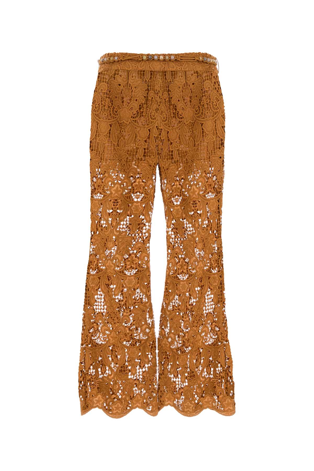 Orange Lace Coco Pant Biscuit Pantaloni