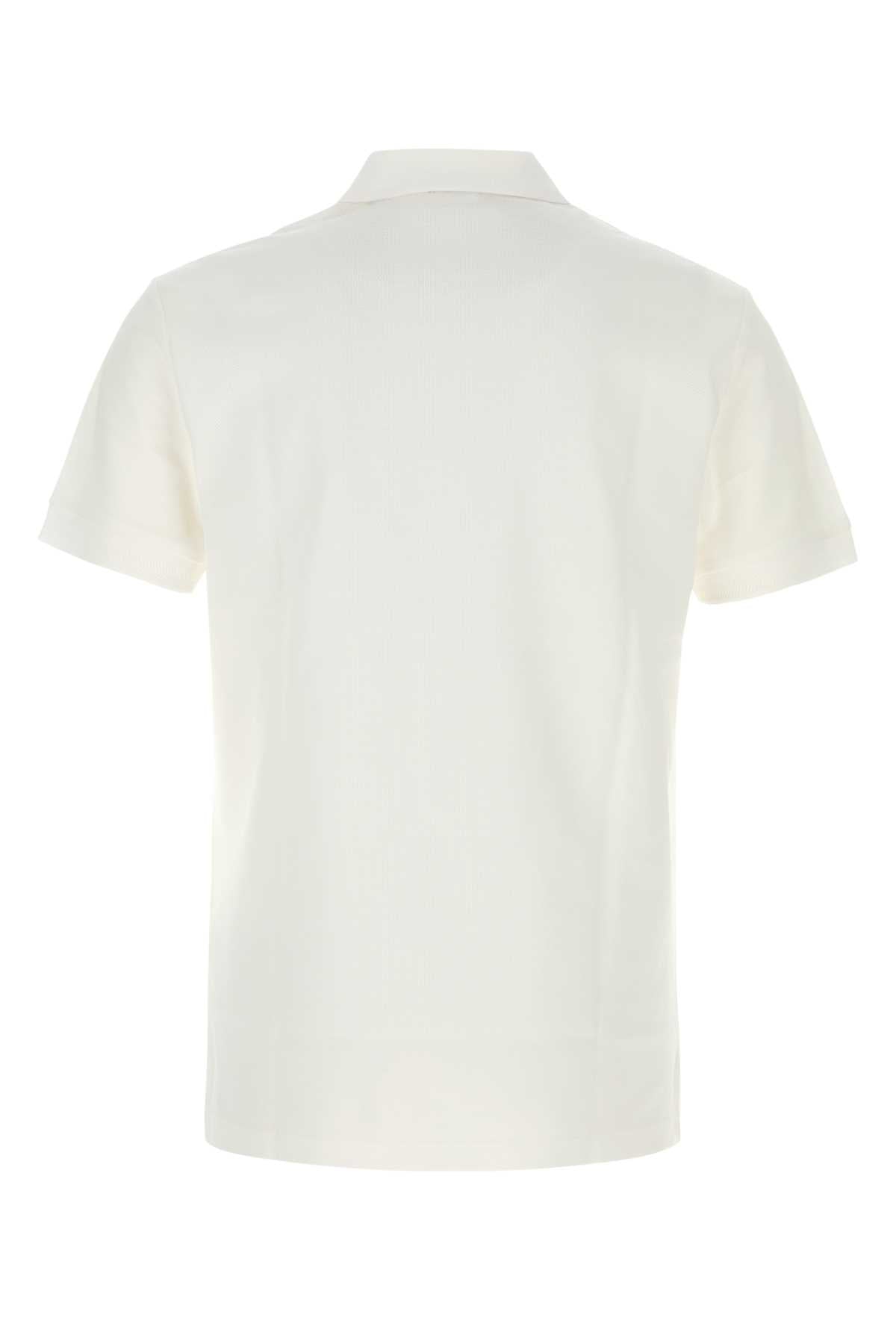 White Piquet Polo Shirt Cotton Camicie