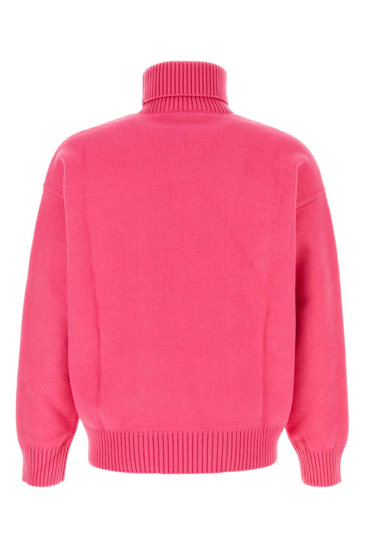 Dark Pink Stretch Wool Blend Sweater Rosebloommix Exterior: Elastane Nylon Maglieria