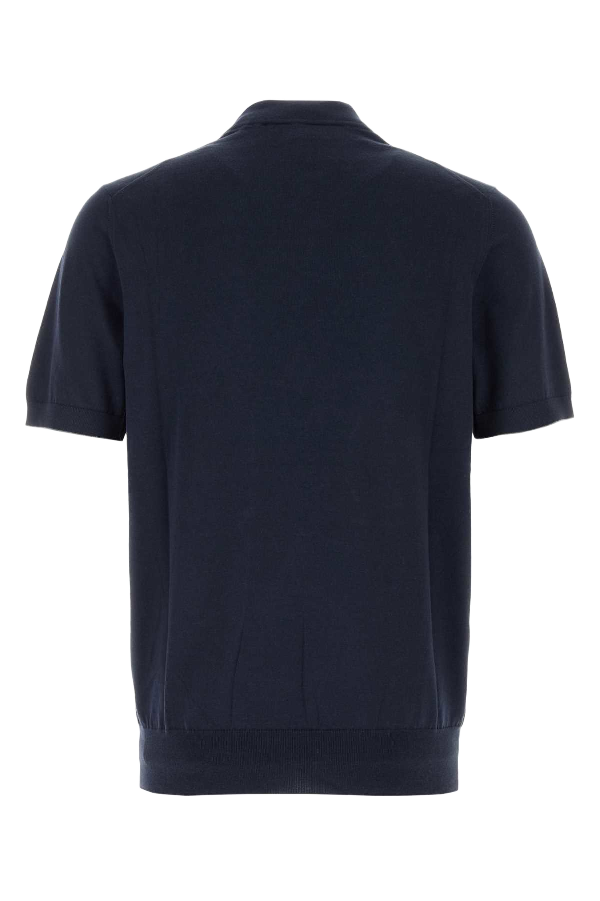 Navy Blue Knit T-Shirt Cw425 Exterior: Cotton Maglieria