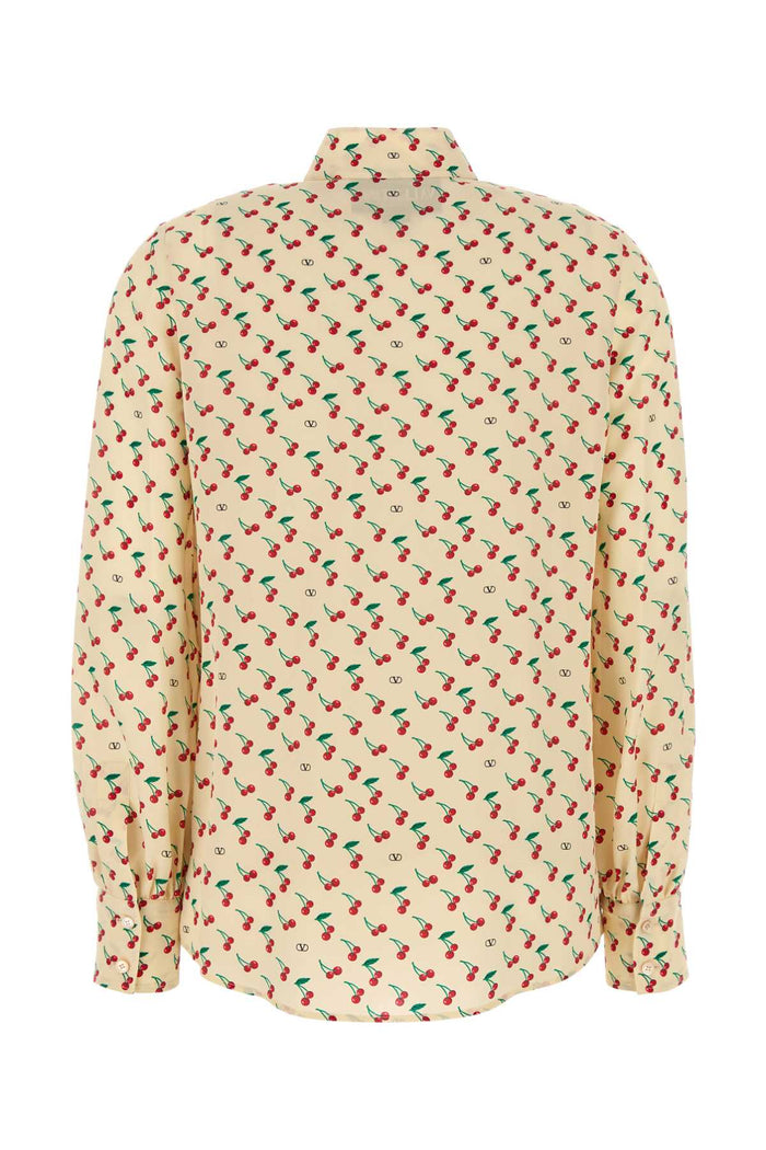 Printed Crepe Shirt Betullacherry Exterior: Silk Camicie