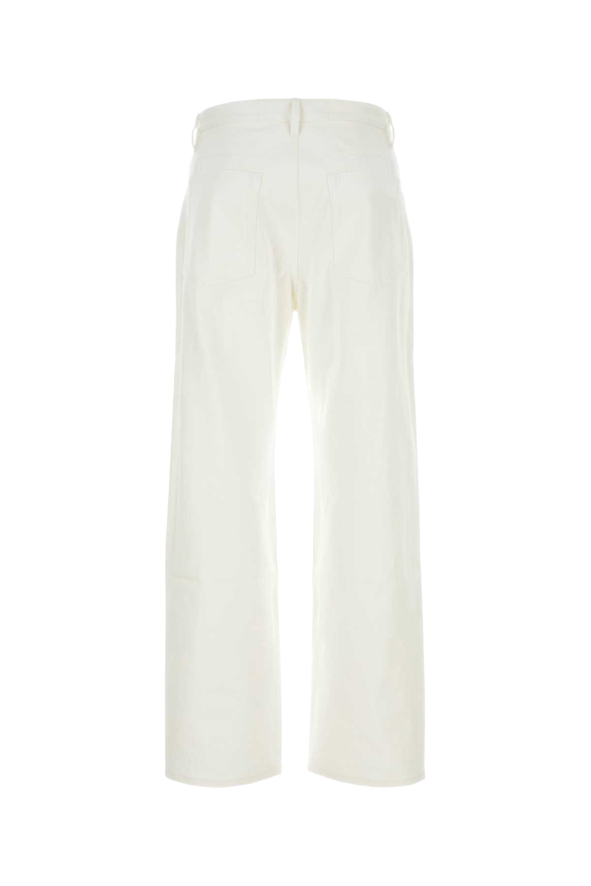 White Denim Jeans 102 Exterior: Cotton