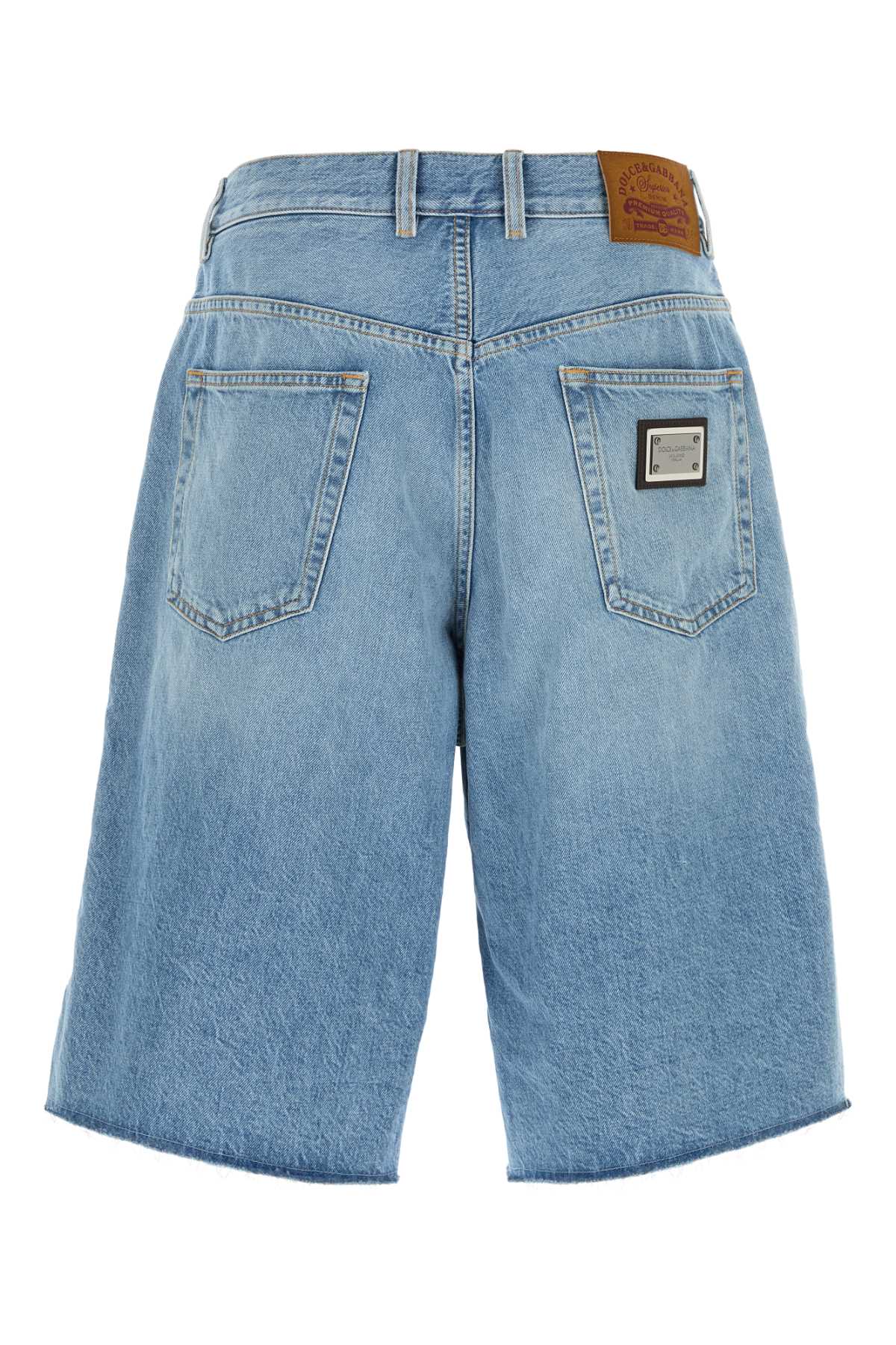 Denim Bermuda Shorts Varianteabbinata Exterior: Cotton