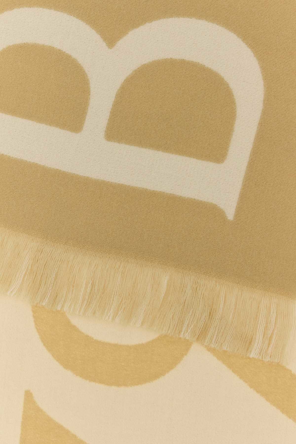 Beige Wool Scarf Sandpeatsilver Sciarpe E Foulard