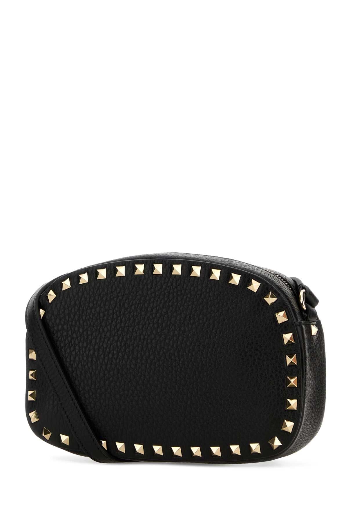 Black Leather Rockstud Crossbody Bag Nero Calf - Bos Taurus Borse A Tracolla