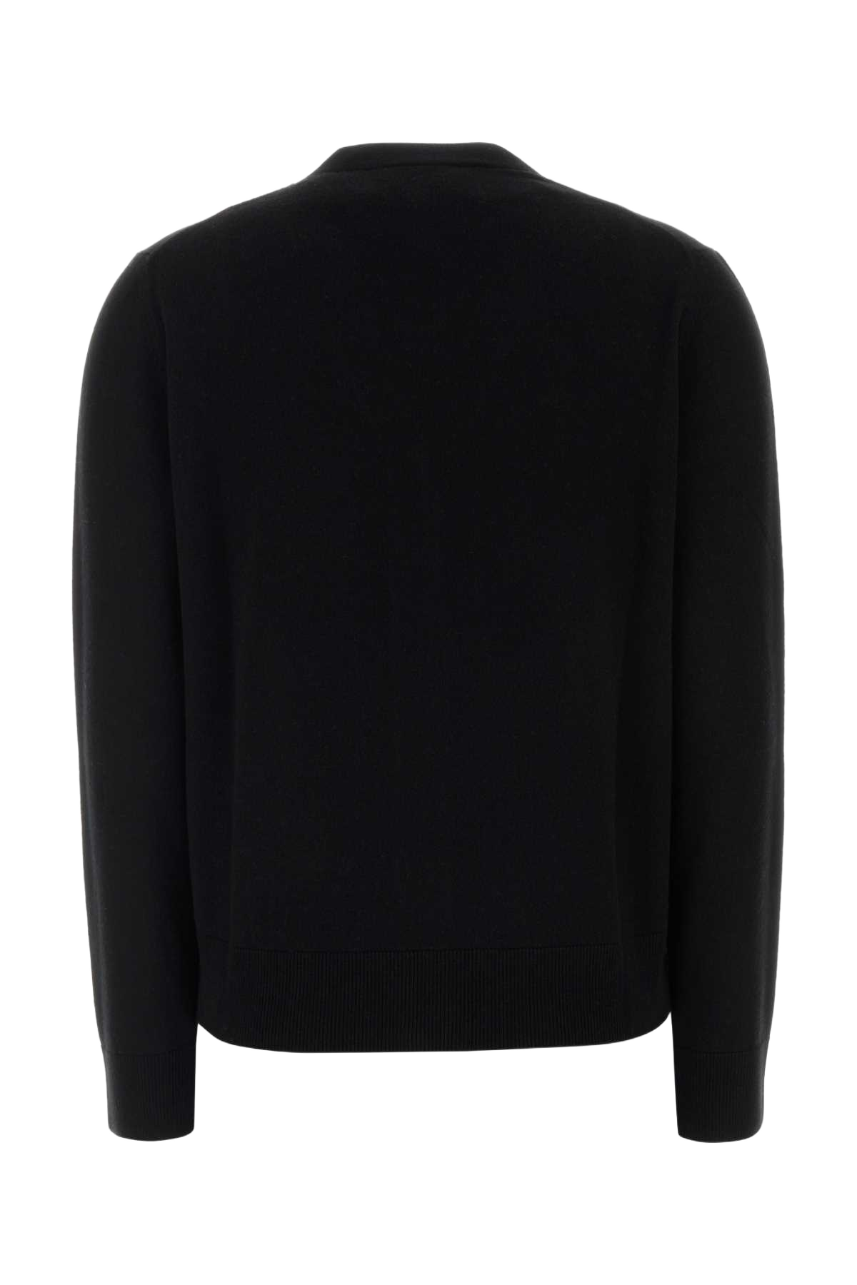Black Wool Ribes Cardigan Nero Exterior: Maglieria