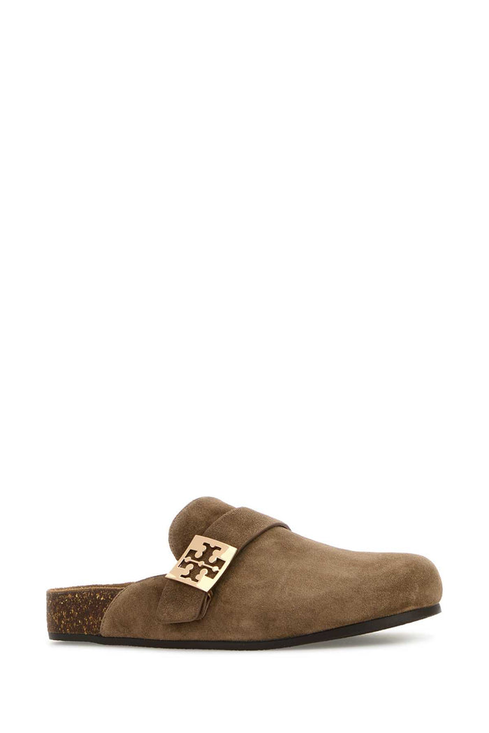 Beige Suede Mellow Slippers Riverrockgold