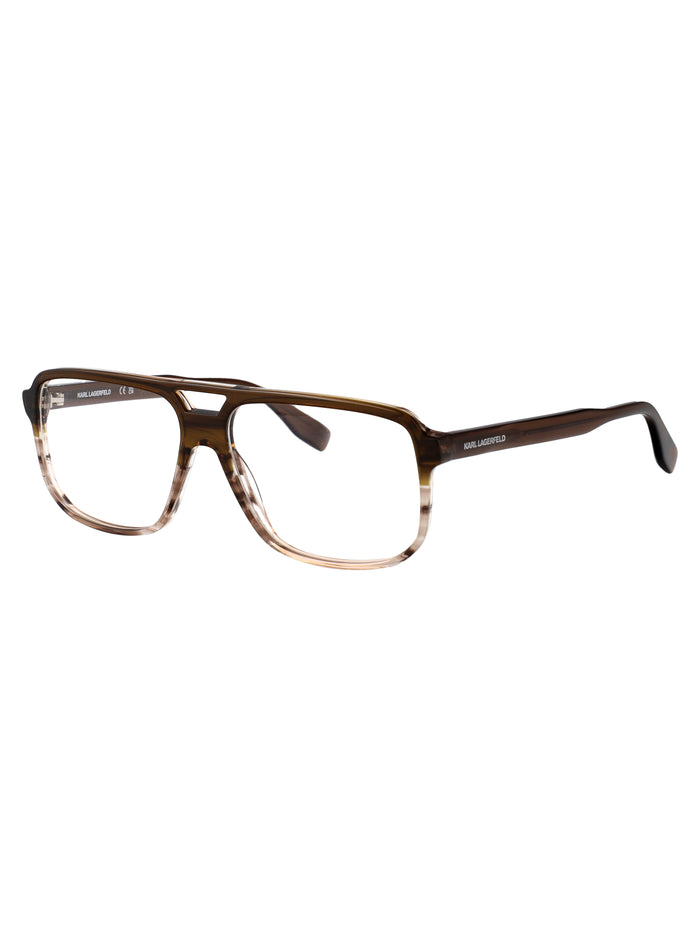 Kl6156 246 Brown/striped Brown Acetate Optical
