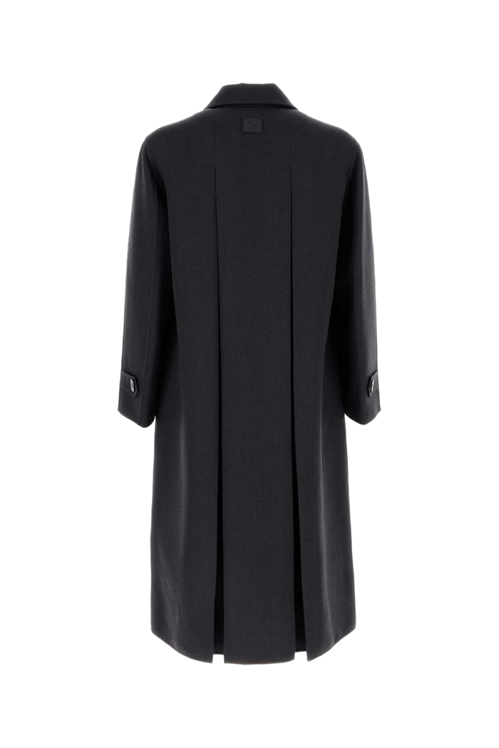 Charcoal Wool Blend Coat Indaco Cappotti