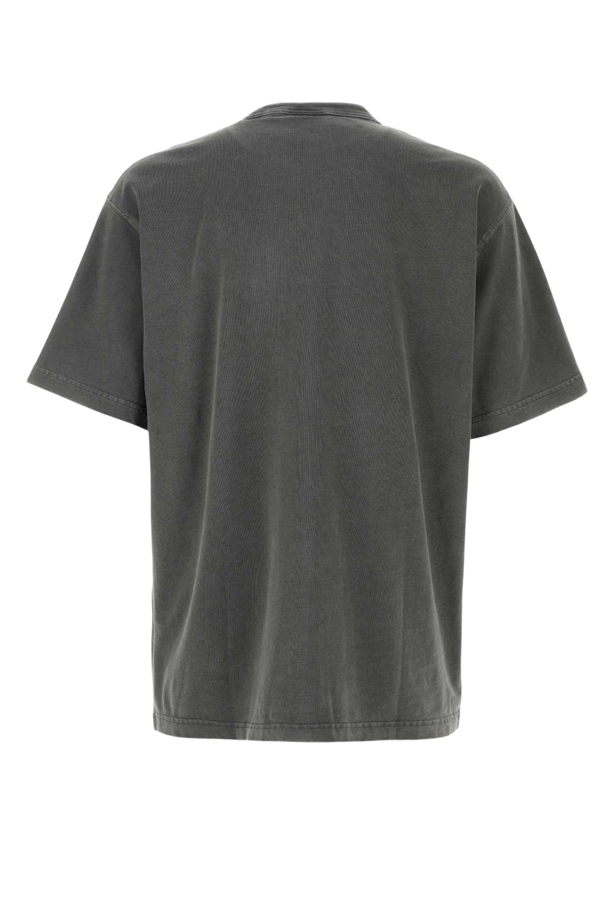 Dark Grey Cotton S-S Torion Pocket T-Shirt Black Exterior: Organic