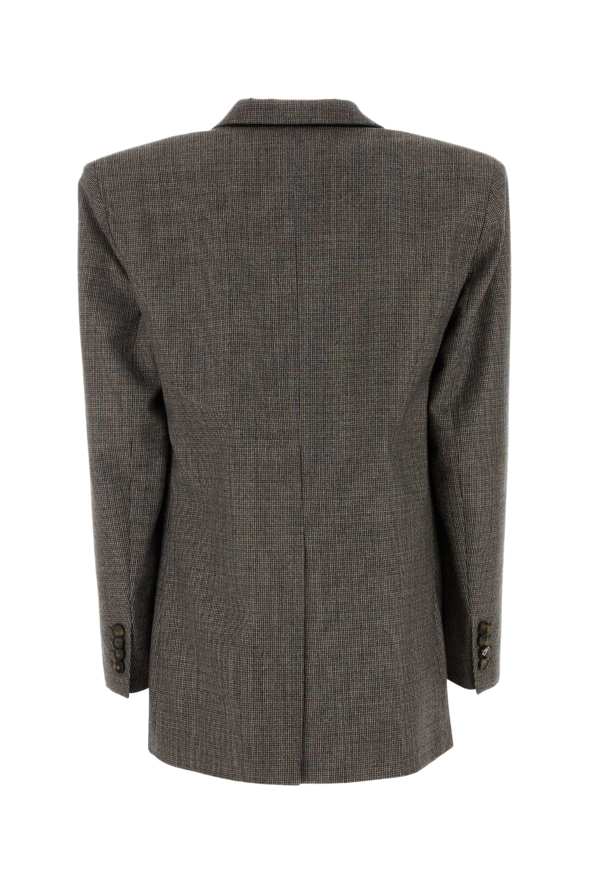 Embroidered Wool Oversize Blazer Camelgrey Giacche E Gilet