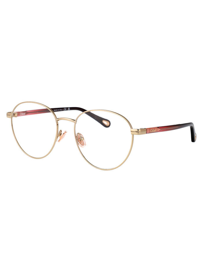 Ch0269o Gold-burgundy-transparent Acetate Optical