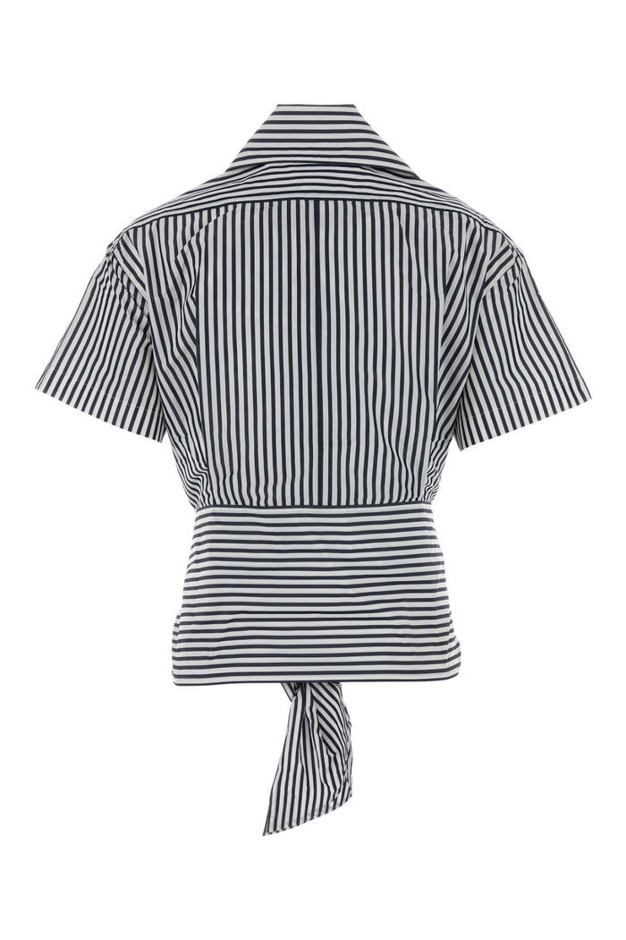 Embroidered Poplin Shirt Offshorestripes Exterior: Polyester Camicie