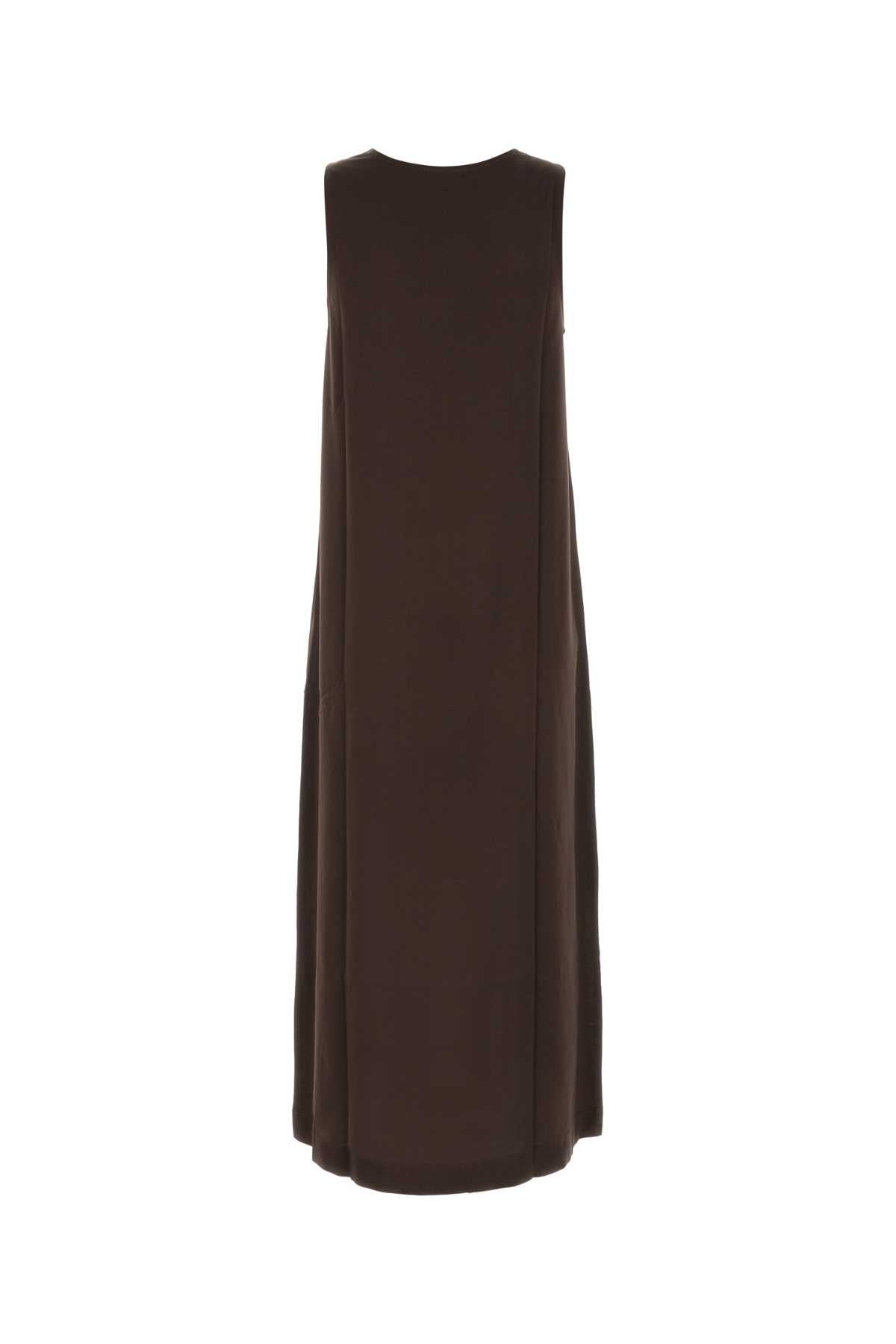 Brown Jersey Delia Dress Marron Exterior: Fabric Abiti