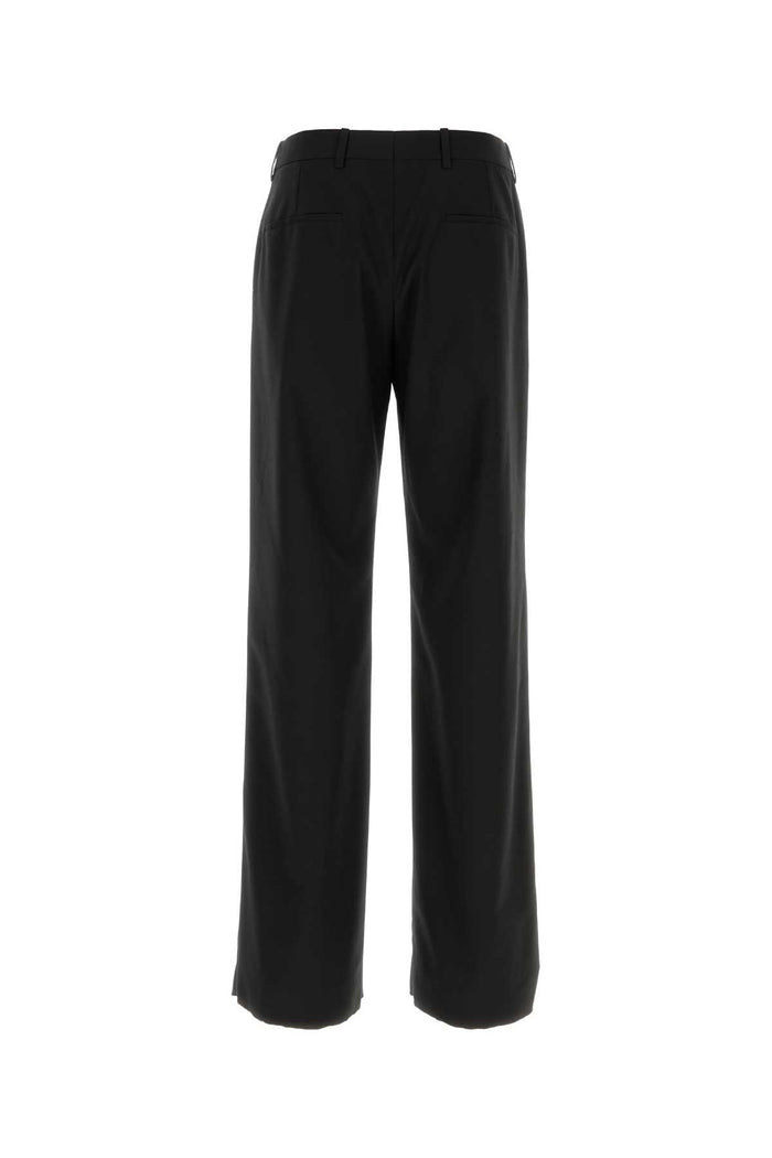 Black Twill Pant Wool Mix Pantaloni
