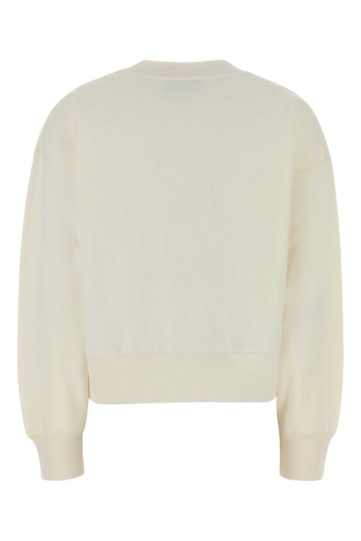 Ivory Cotton Sweatshirt Milkmix Exterior: Felpe
