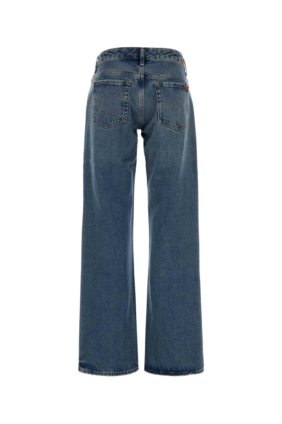 Denim Low Straight Jeans Blumedio Exterior: Cotton
