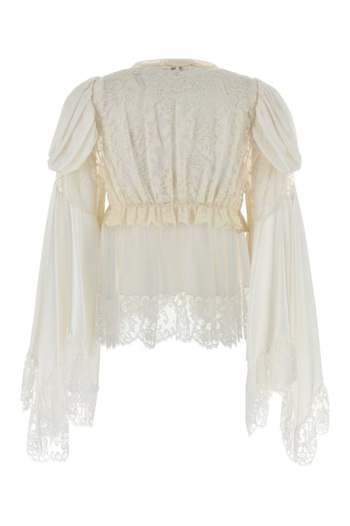 White Satin Blouse Iconicmilk Exterior: Silk Maglie