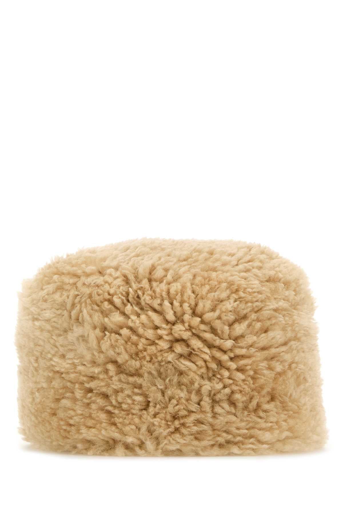 Beige Shearling Hat Butter Cappelli