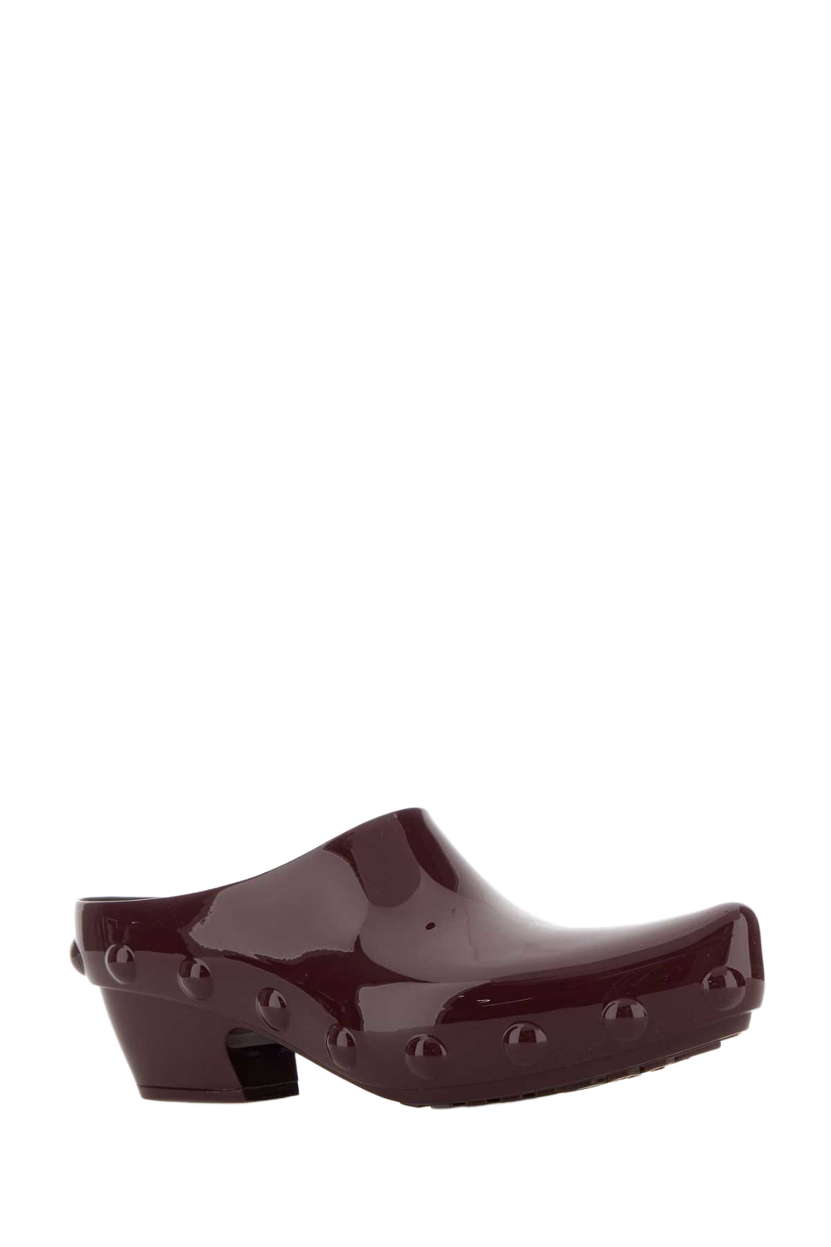 Aubergine Rubber Gondola Mules Rubberdeepmahogany Scarpe Con Tacco