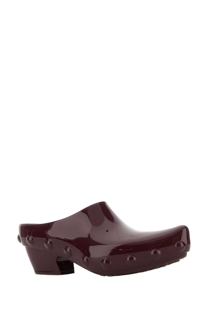 Aubergine Rubber Gondola Mules Rubberdeepmahogany Scarpe Con Tacco