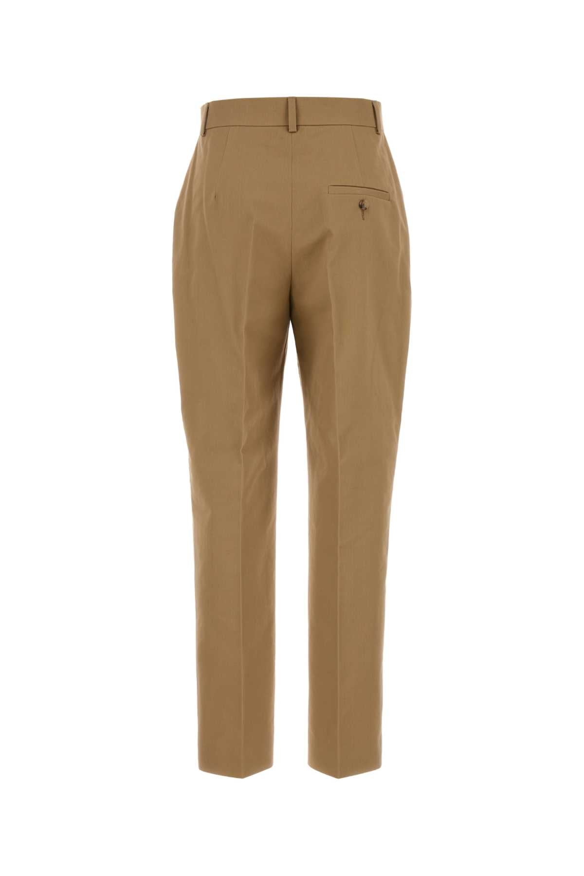 Camel Cotton Pant Marrone Exterior: Pantaloni