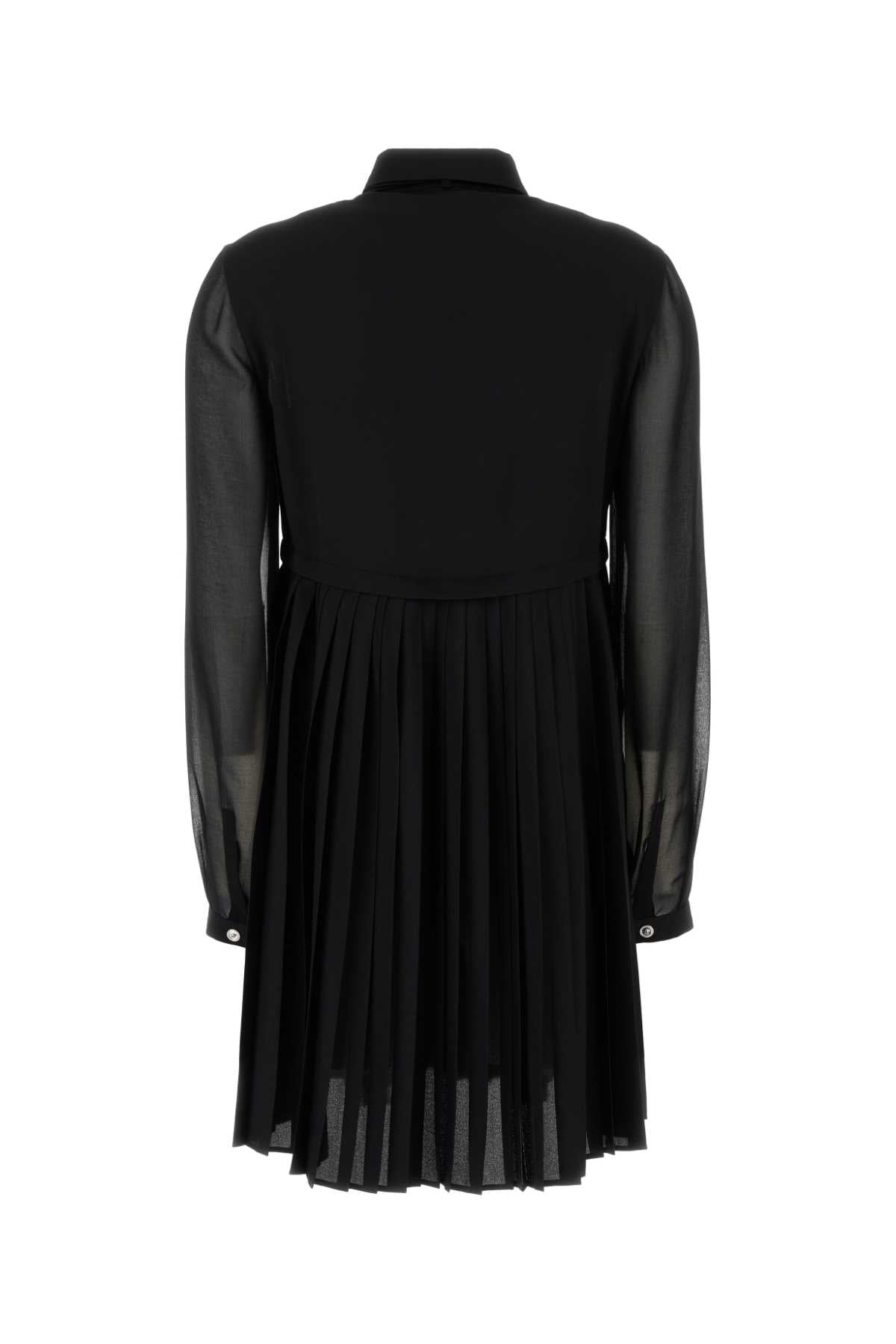 Black Crepe Mini Dress Exterior: Polyester Abiti