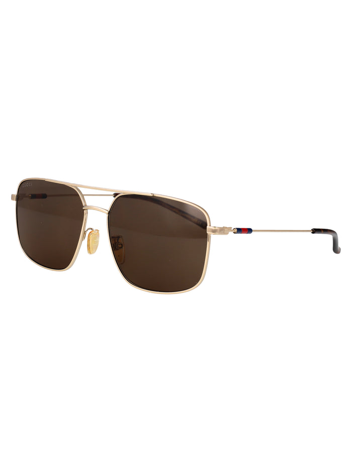 Gg2096sa Gold-gold-brown Metal Sunglasses