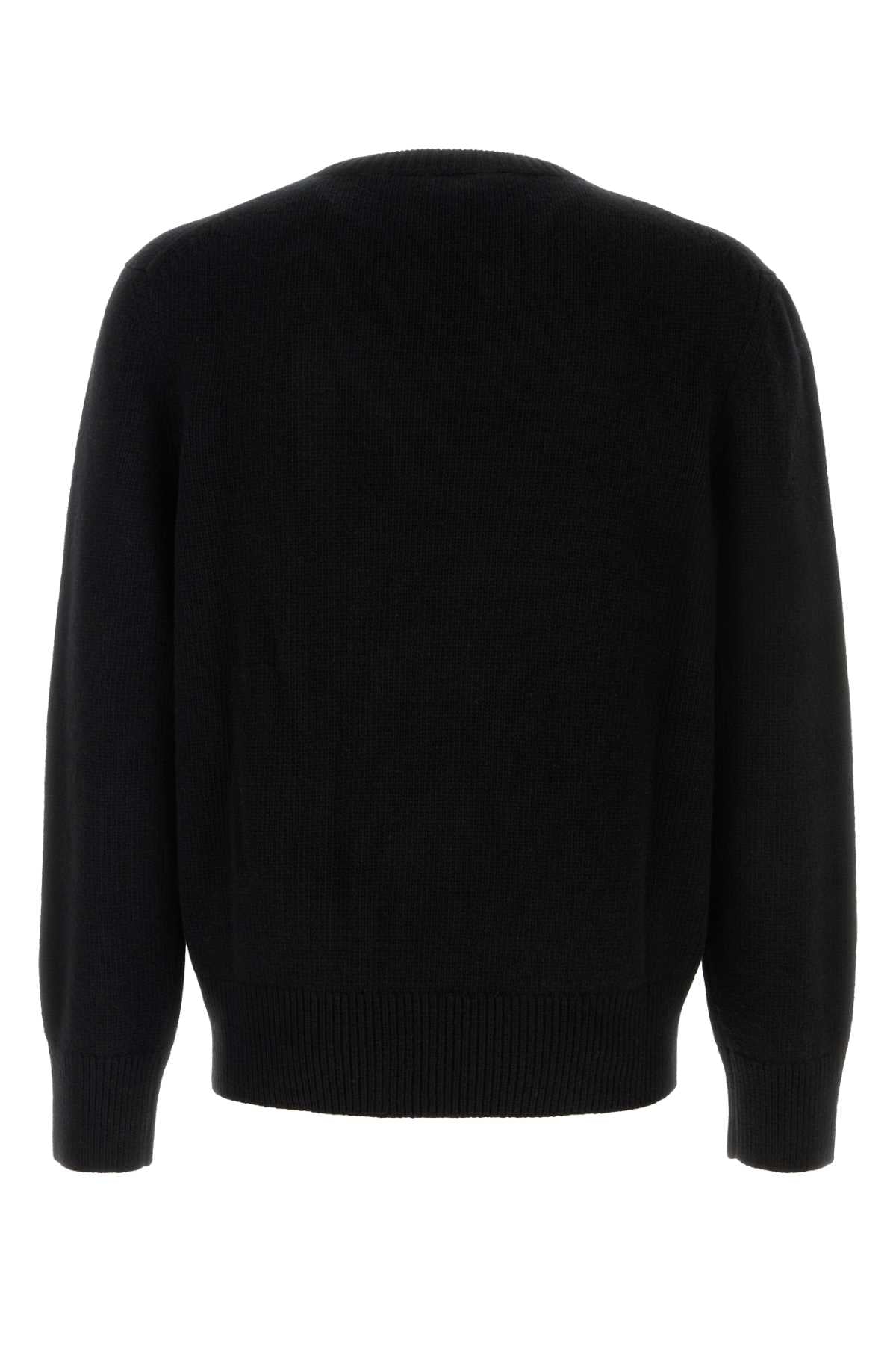 Black Wool Cashmere Maglieria