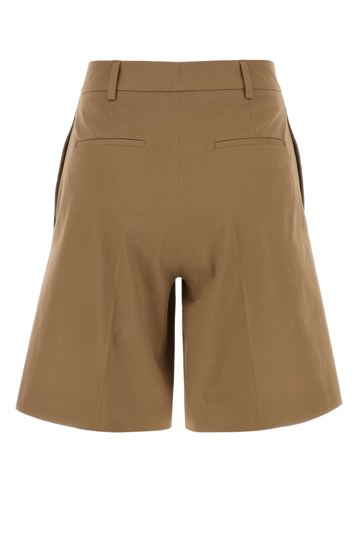 Camel Stretch Cotton Bermuda Shorts Biscotto Exterior: Elastane