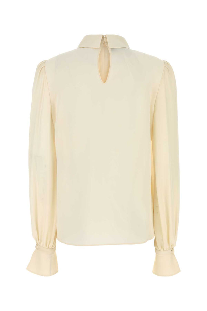 Cream Silk Blouse Vaniglia Exterior: Maglie
