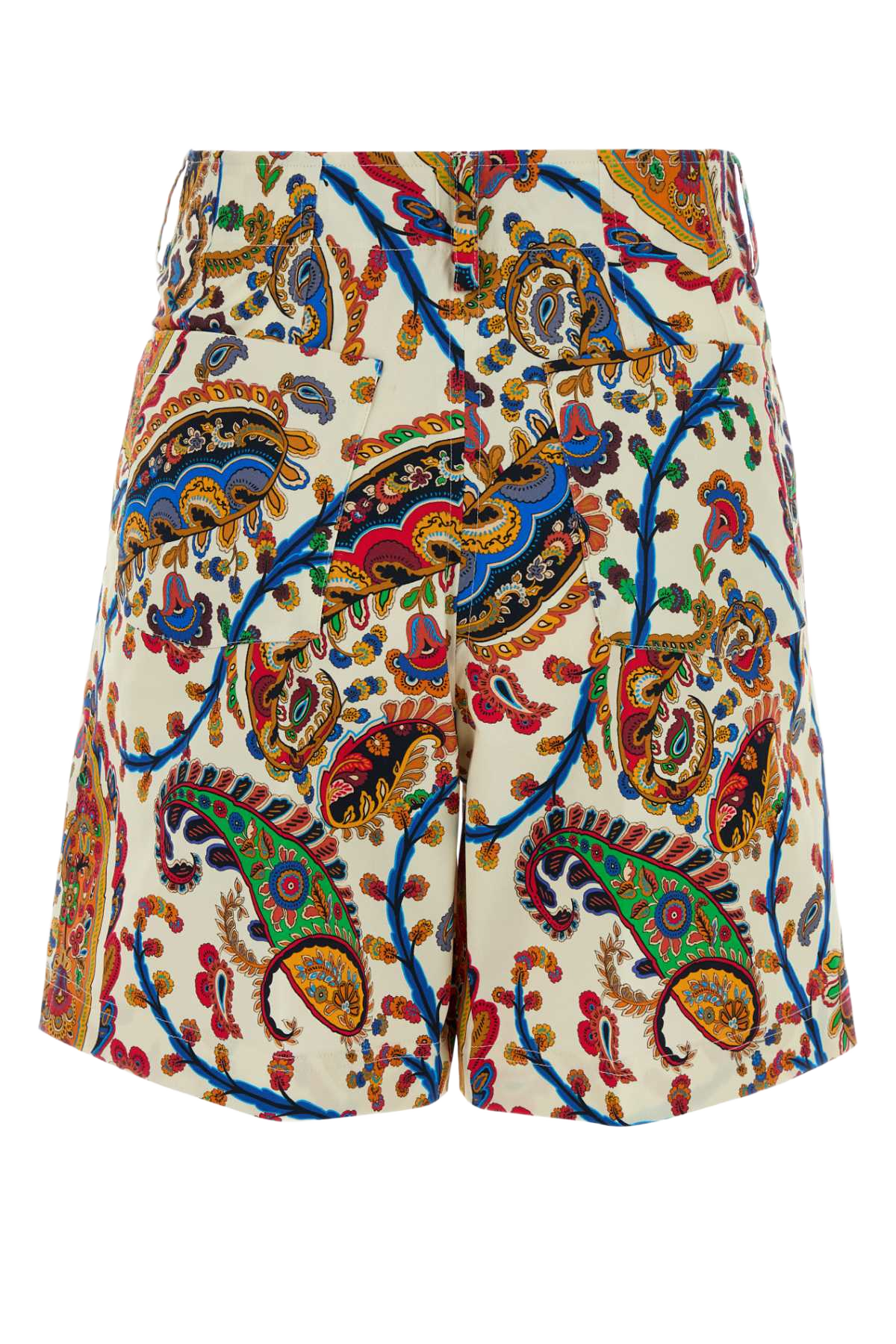 Printed Stretch Cotton Shorts X0801 Cotone Elastan