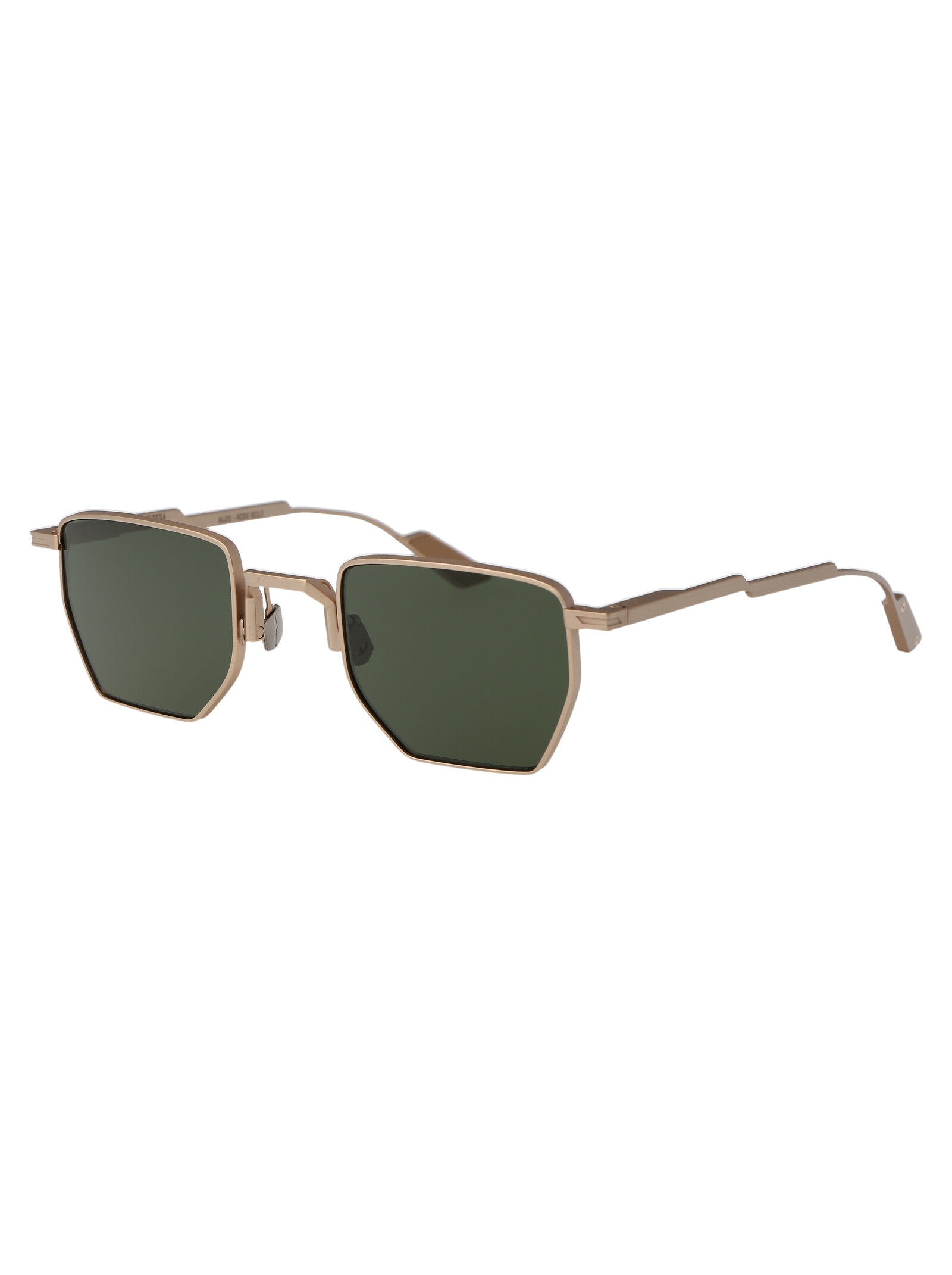 Aldo Rose Gold Green Gry Gun With Gradient Flash Lenses Acetate Sunglasses