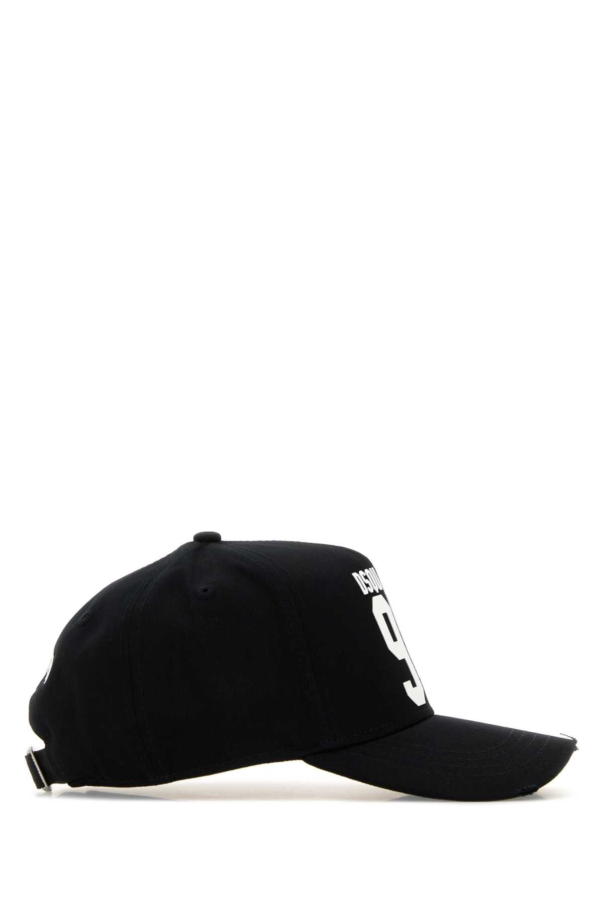 Black Cotton Baseball Cap 2124 Exterior: Cappelli