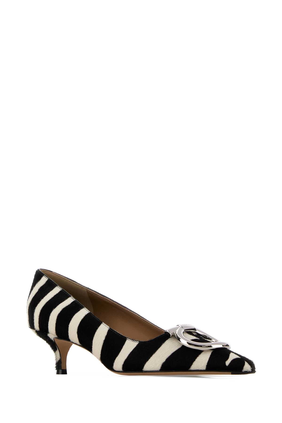 Printed Calf Hair Lara 40 Pumps Kasbabianconero Scarpe Con Tacco