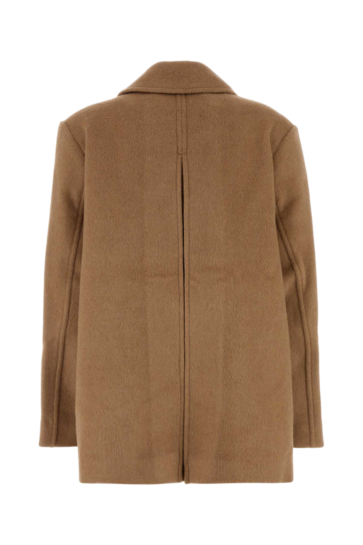 Camel Wool Blend Coat Latte Cappotti