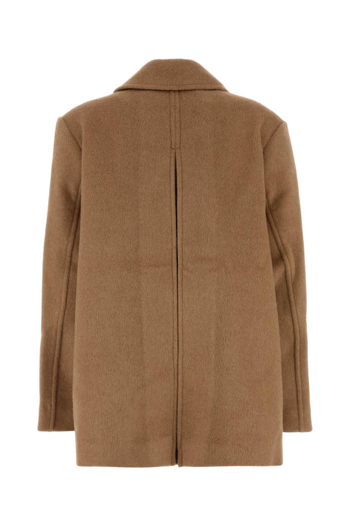 Camel Wool Blend Coat Latte Cappotti