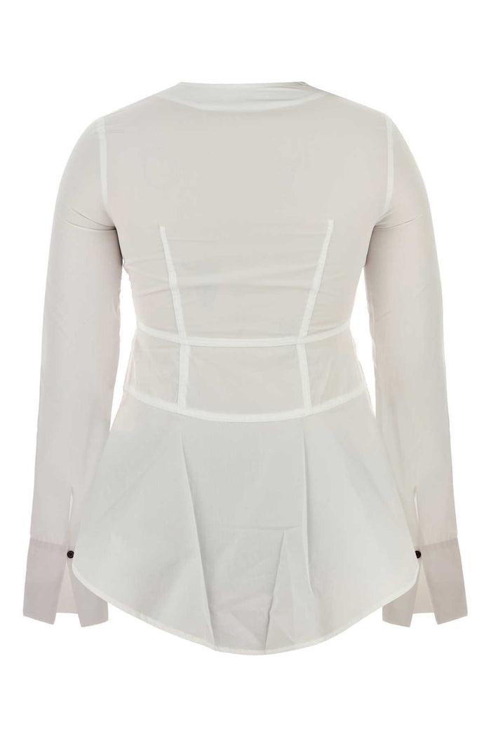 White Poplin Shirt Exterior: Cotton Silk Camicie