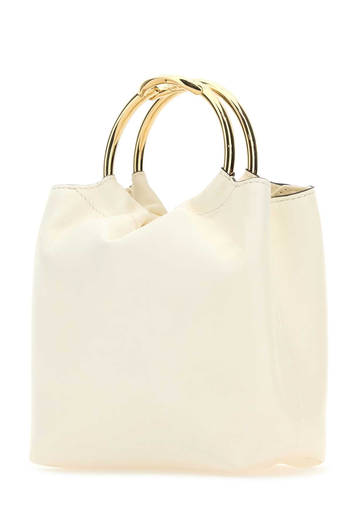 Ivory Leather Bucket Bag Borse A Secchiello