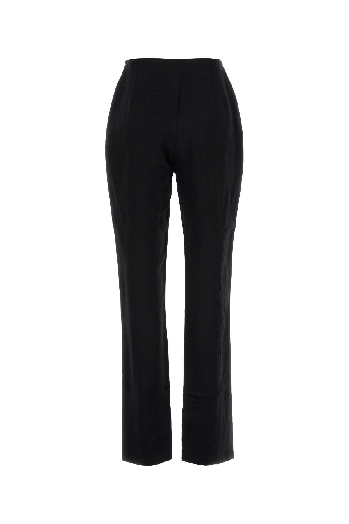 Black Satin Pant Blackecru Exterior: Acetate Pantaloni