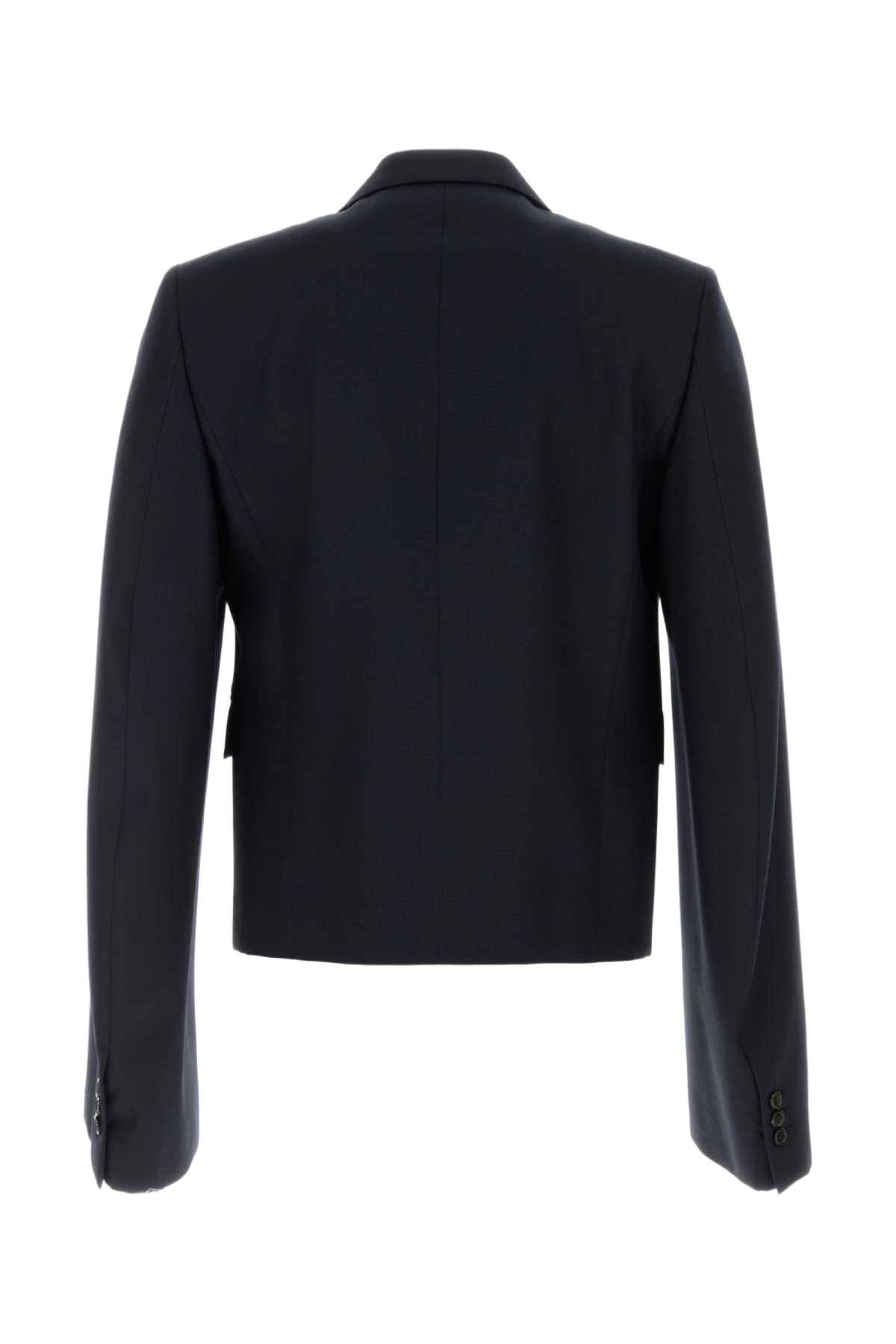 Midnight Blue Wool Blazer Navyblu Giacche E Gilet