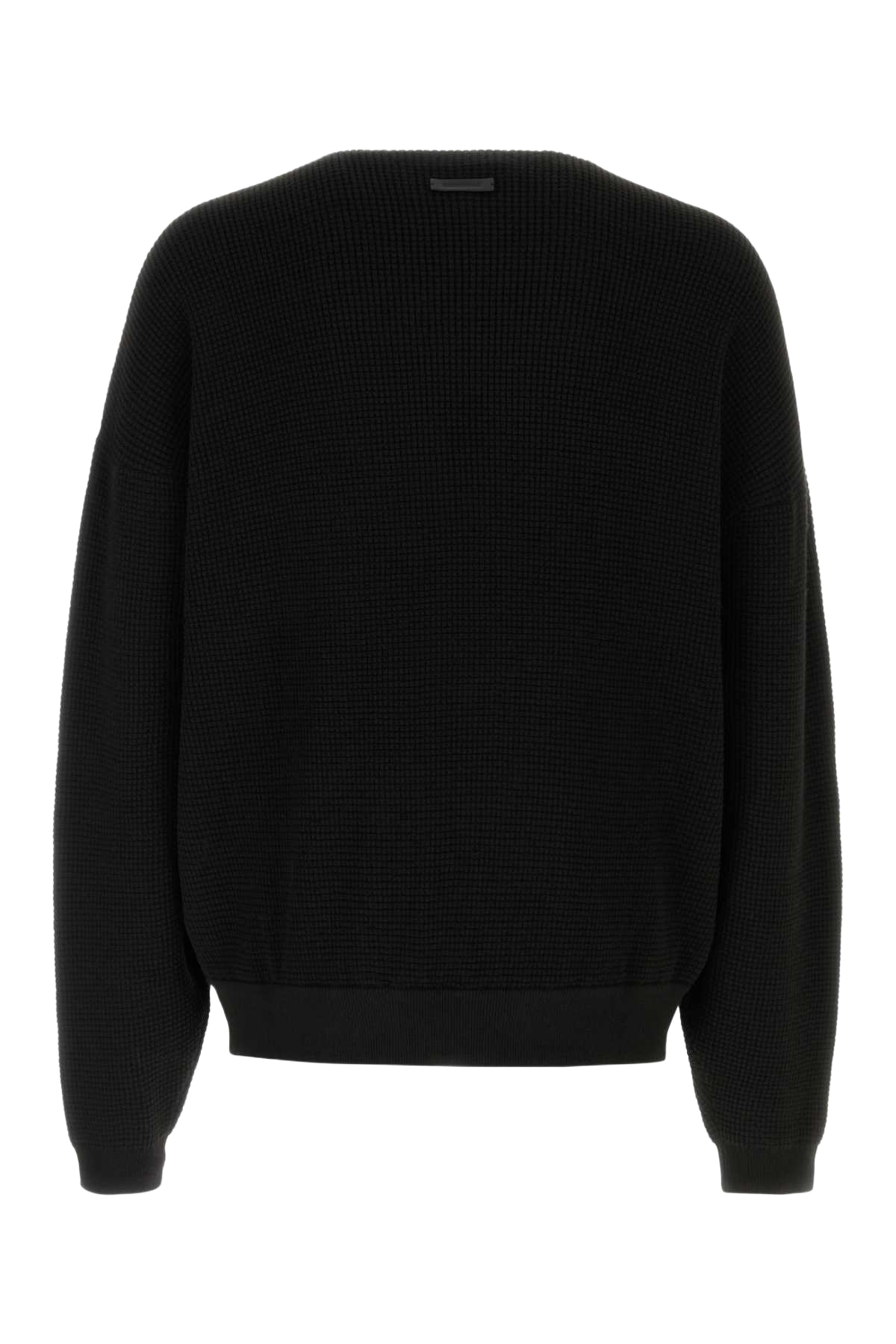 Black Polyester Blend Sweater Vintageblack Exterior: Nylon Felpe