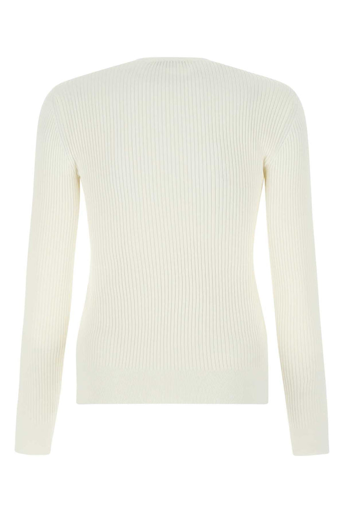 Ivory Stretch Viscose Sweater 9038 Exterior: Elastane Maglieria